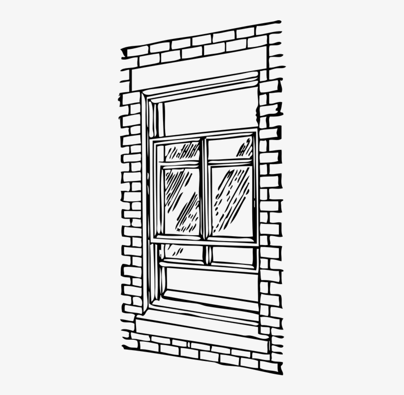 Showdown In The Brick Castle - Window Clipart Black And White Png, transparent png download
