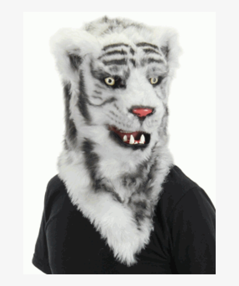 White Tiger Mouth Mover Mask At Cosplay Costume Closet - Mouth Mover Mask Tiger, transparent png download