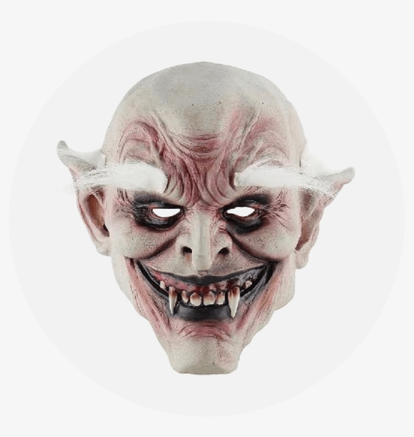 Spooky White-browed Vampire Mask - Halloween Bloody Mask Melting Face Adult Latex Costume, transparent png download