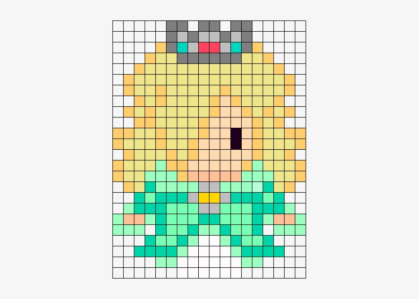 Rosalina Sprite Perler Bead Pattern / Bead Sprite - Rosalina Perler Bead Pattern, transparent png download