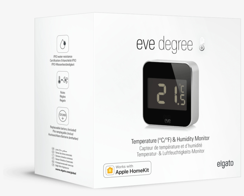Technical Details - Elgato Eve Degree - Temperature And Humidity Monitor, transparent png download