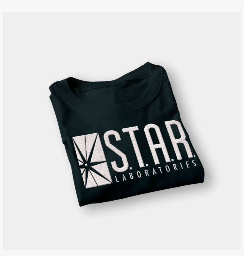 Star Labs Black Embroidered Shirt - Star Labs The Flash Tshirt, Flash, Harrison Wells,, transparent png download