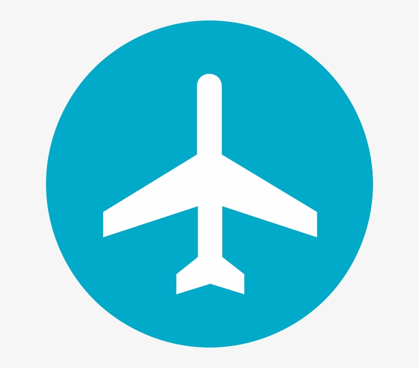 Avião - Blue Airplane Icon, transparent png download