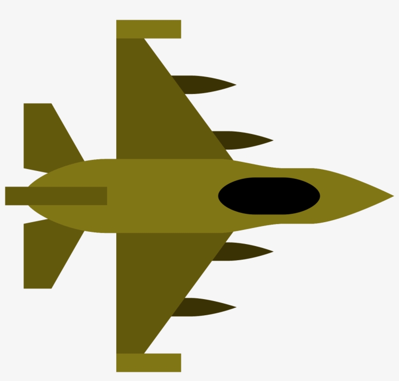 Avião De Caça Icon - Fighter Jet Birds Eye View, transparent png download