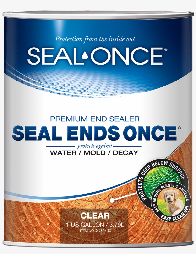 Seal Ends Once - Seal-once - Eco Friendly - Wood Stain - 5 Gallons -, transparent png download