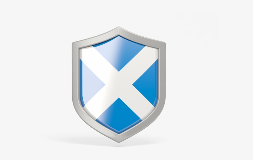 Illustration Of Flag Of Scotland - Scotland Flag In Shield, transparent png download
