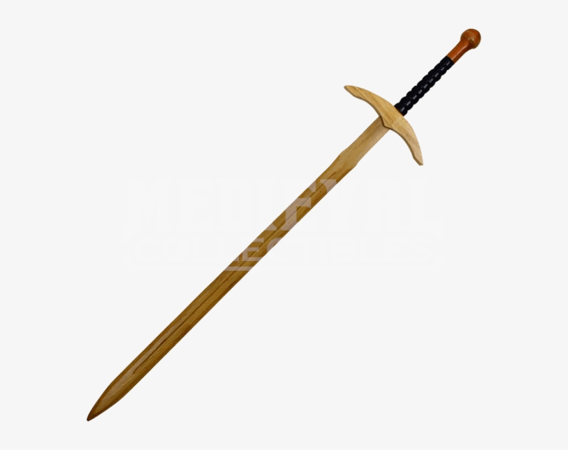 Wooden Great Sword - Medieval Longsword, transparent png download