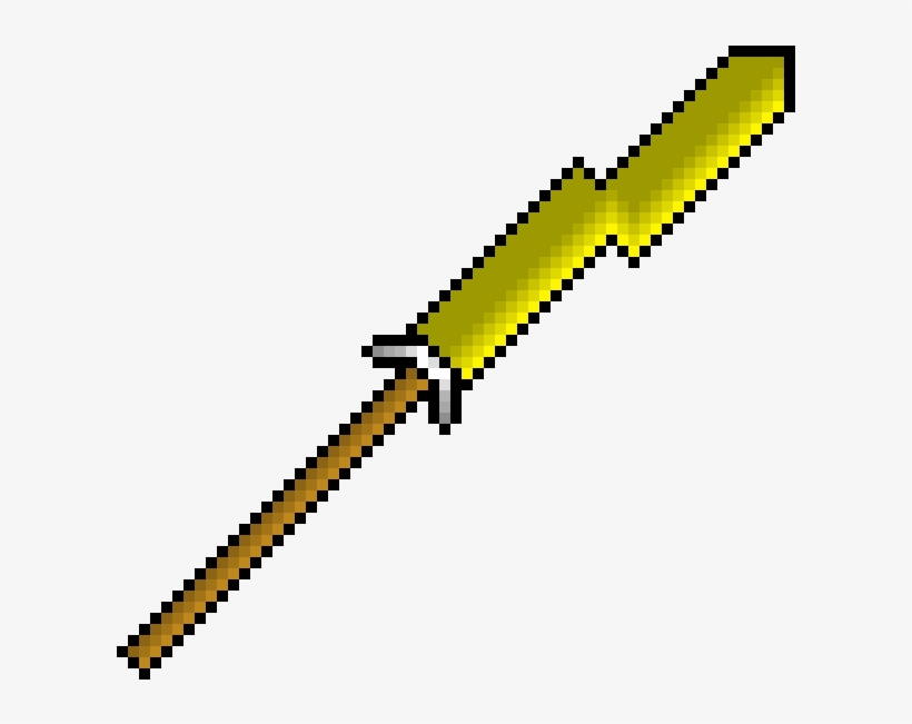Great Sword Spear - Pixel Art, transparent png download