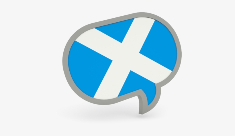 Illustration Of Flag Of Scotland - Speech Blue Bubble Icon Png, transparent png download