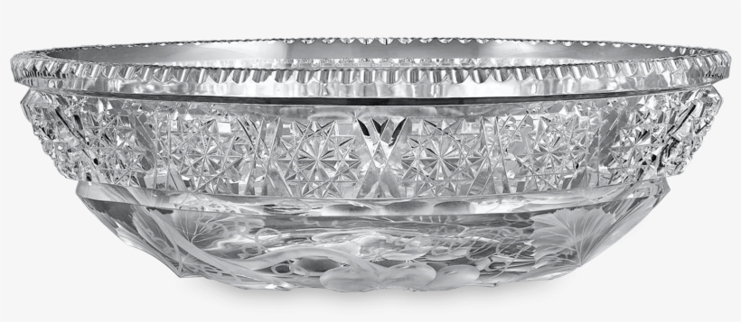 Vintage Pattern American Brilliant Cut Glass Bowl By - Brilliant, transparent png download