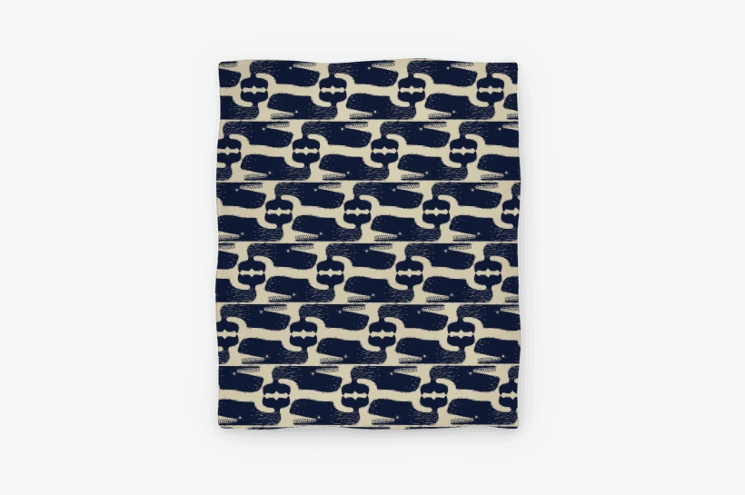 Vintage Nautical Whale Pattern Blanket - Patterned Blanket, transparent png download