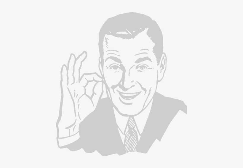 Feeling Lucky - Art Print: Pop Ink - Csa Images' Man Making Aok Gesture,, transparent png download