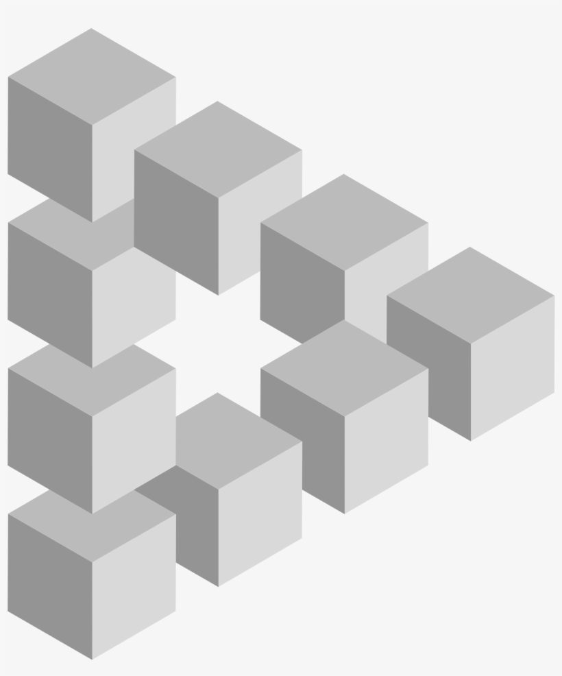 Oscar Reutersvärd's Optical Illusion - チェック&演習生物1 〈2013〉 大学入試センター試験対策, transparent png download