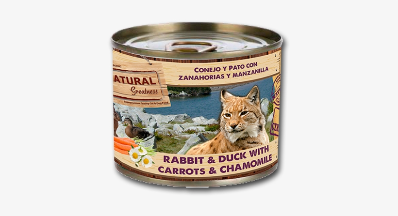 Lata Natural Greatness Conejo Y Pato Con Zanahoria - Natural Greatness Conejo Y Pato Con Zanahoria Y Manzanilla, transparent png download
