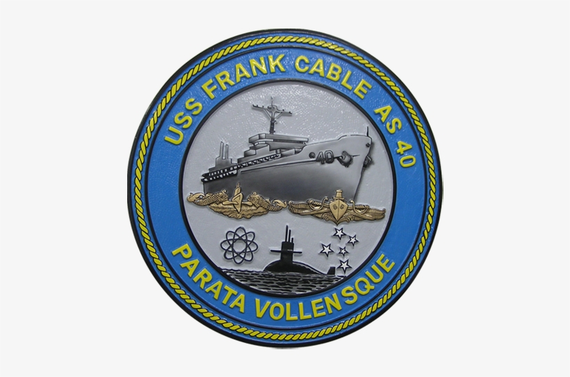 Larger Image - Uss Frank Cable As 40 Logo, transparent png download