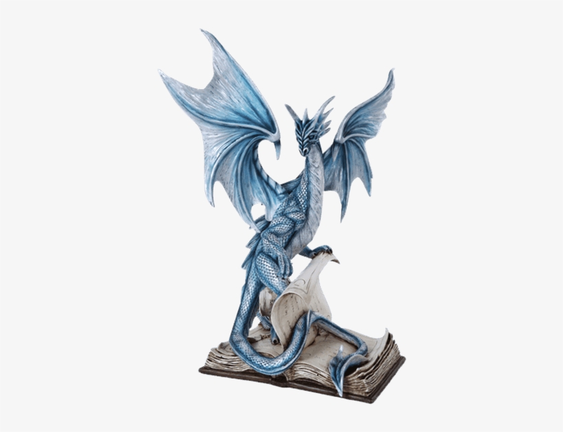 Dragon Spell Book Statue - Dragon On A Book Statue, transparent png download