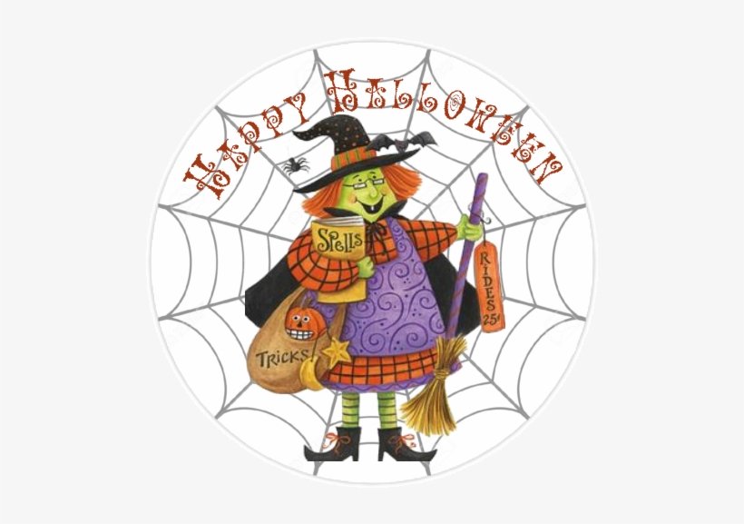 Witch With Spell Book - Halloween, transparent png download