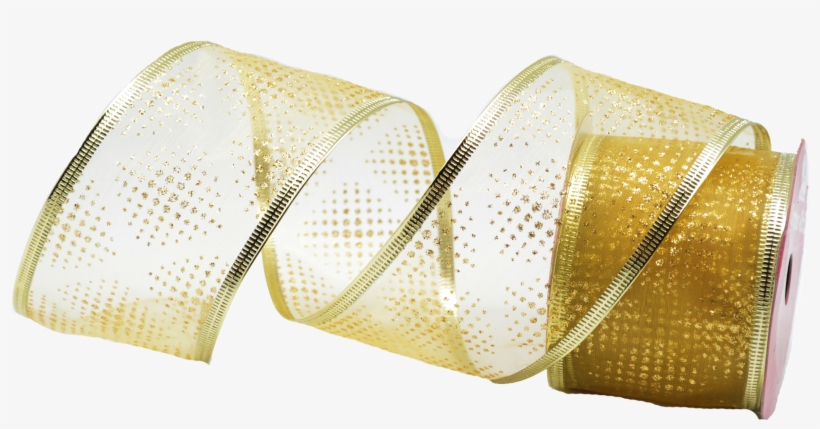 Cinta Alambrada Velo Puntos Dorados - Ribbon, transparent png download