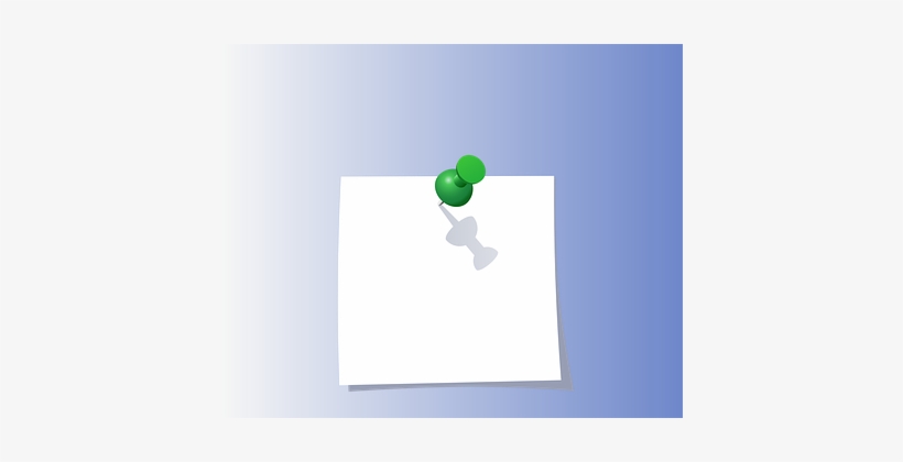 Thumbtack Memo Stickies Pin Green Note Lis - Paku Dinding Png, transparent png download