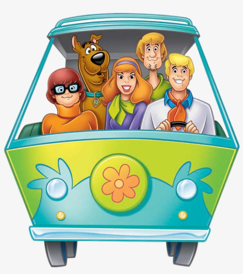 Scoobydoo Shaggy Daphne Velma Freddy Mysterymachine - Scooby Doo In The Mystery Machine, transparent png download