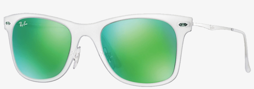 Sunglasses - Ray-ban Wayfarer Light Ray Rb4210 646/3r  (transparent-silver/green Transparent PNG - 1000x340 - Free Download on  NicePNG