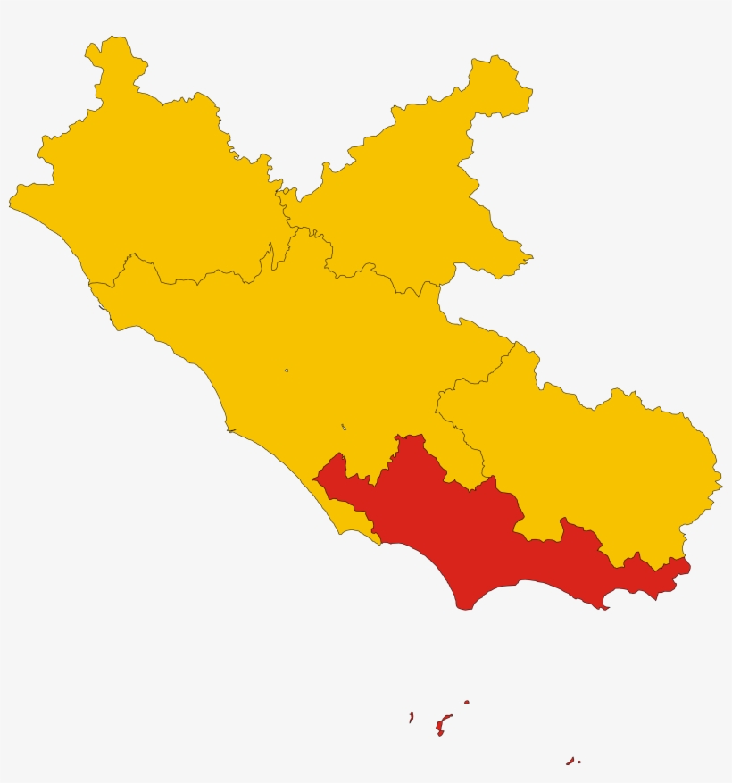 Map Of Province Of Latina - Province Lazio, transparent png download