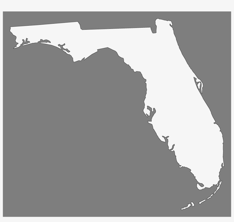 Florida "plain Frame" Style - Cut Out Of Florida, transparent png download