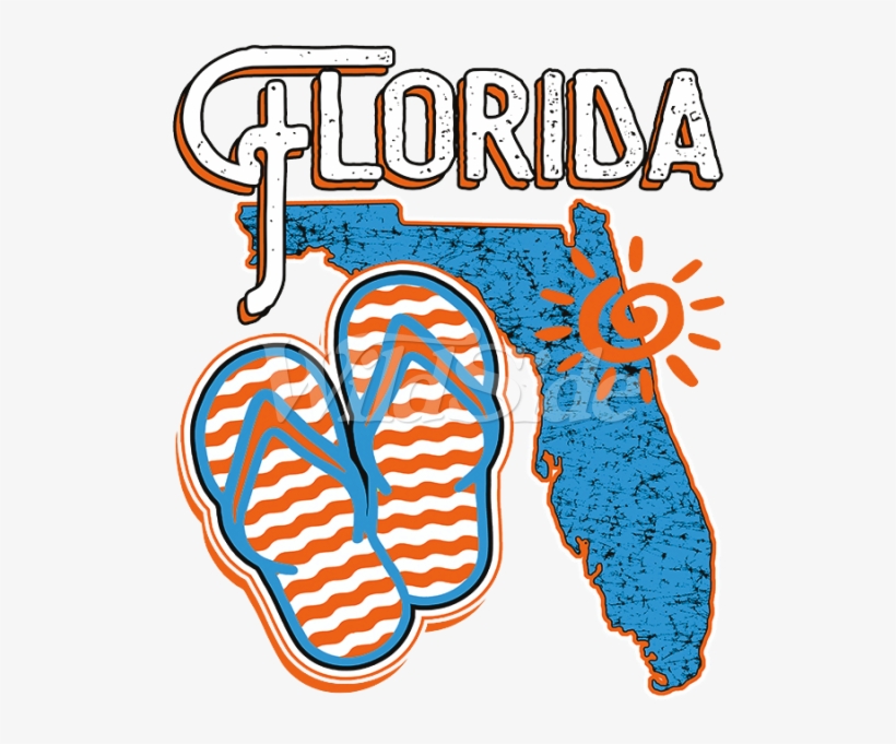 Florida State With Sandals - Illustration, transparent png download