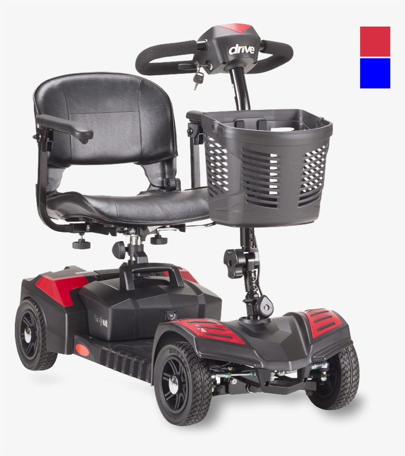Drive Medical Spitfire Scout 4 Scooter - Scout 4 Travel Mobility Scooter, transparent png download