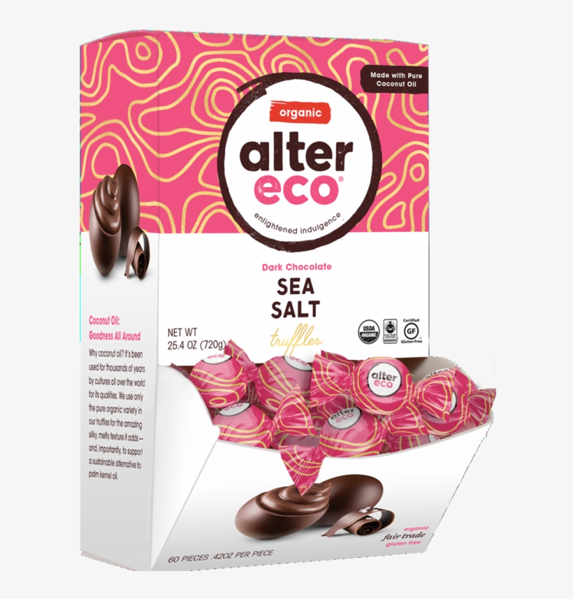Sea Salt Truffles - Alter Eco Chocolate Display Box, transparent png download