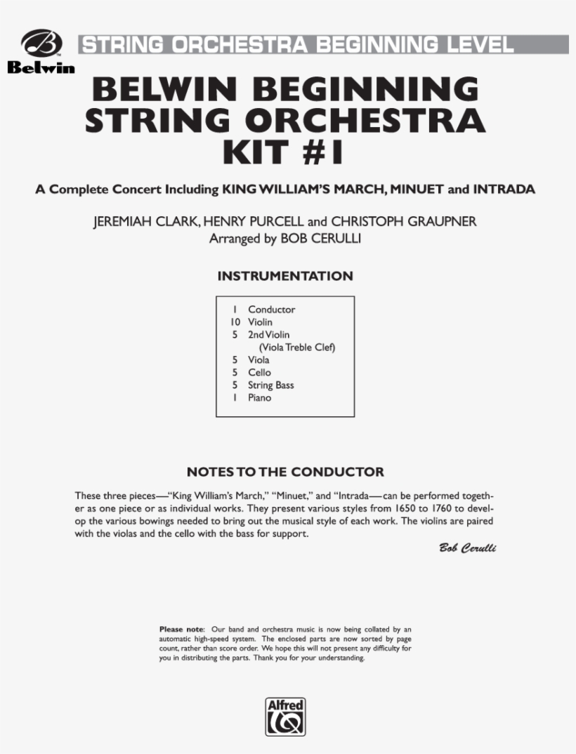 1 Thumbnail Belwin Beginning String Orchestra Kit No - Dance In The Fields Of Glory, transparent png download