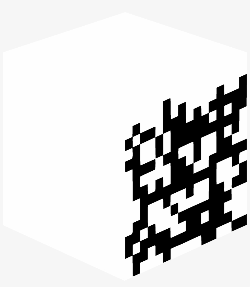 Minecraft Logo Black And White - Pix-elated Video Game Shoelace Charm, transparent png download