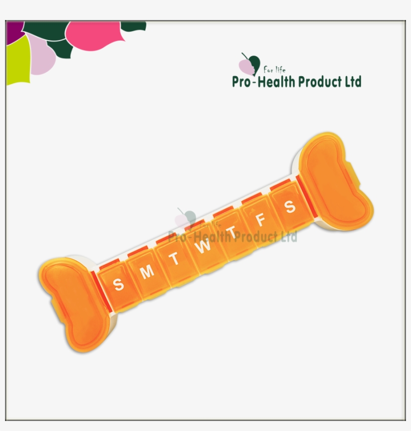 Ph1195 9 Compartments Bone Shape Cute Plastic Pill - Pill Organizer, transparent png download