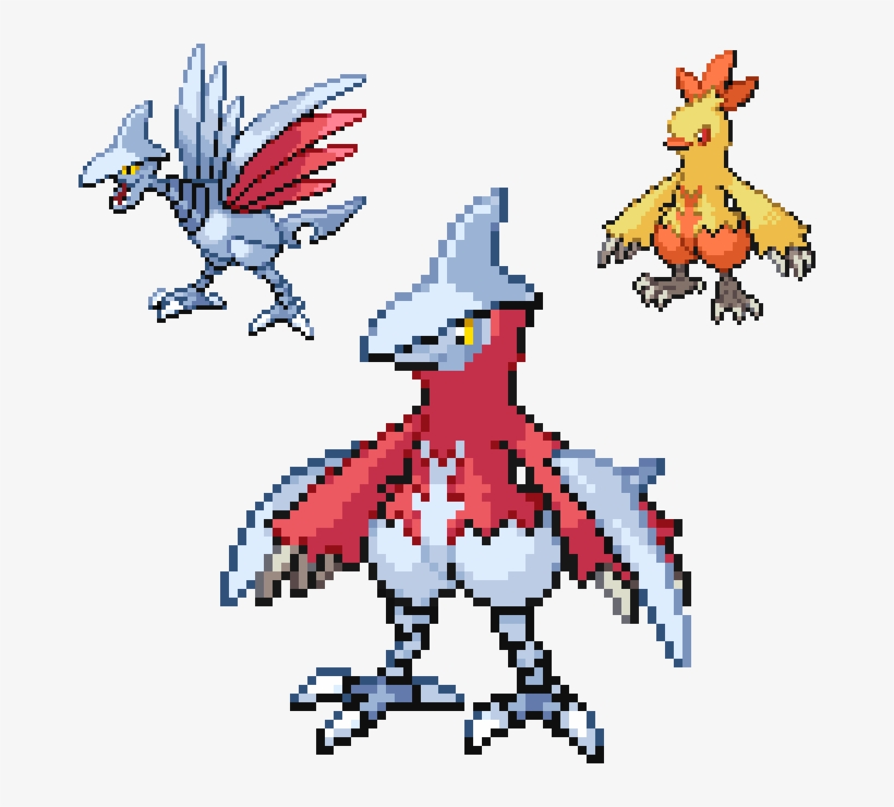 View Combusken Skarmory Fusion , - Charizard, transparent png download