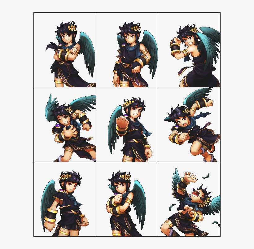 Dark Pit's Portraits - Cartoon, transparent png download
