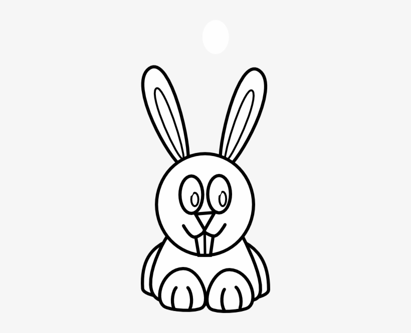 Bunny Black And White Clipart - Year Of The Rabbit Coloring, transparent png download
