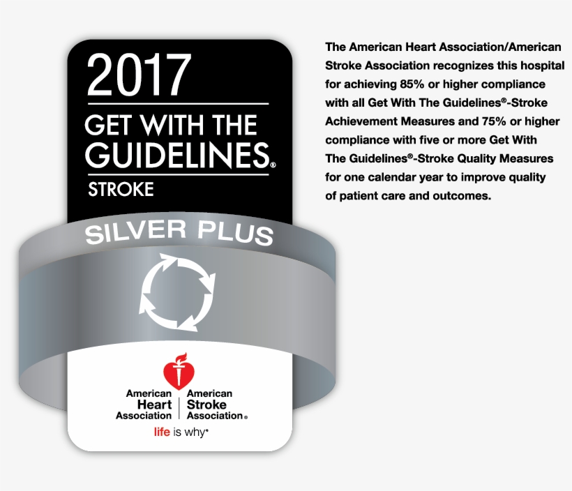 October 17, 2017 2017 Get With The Guidelines Silver - 2018 Get With The Guidelines Stroke, transparent png download