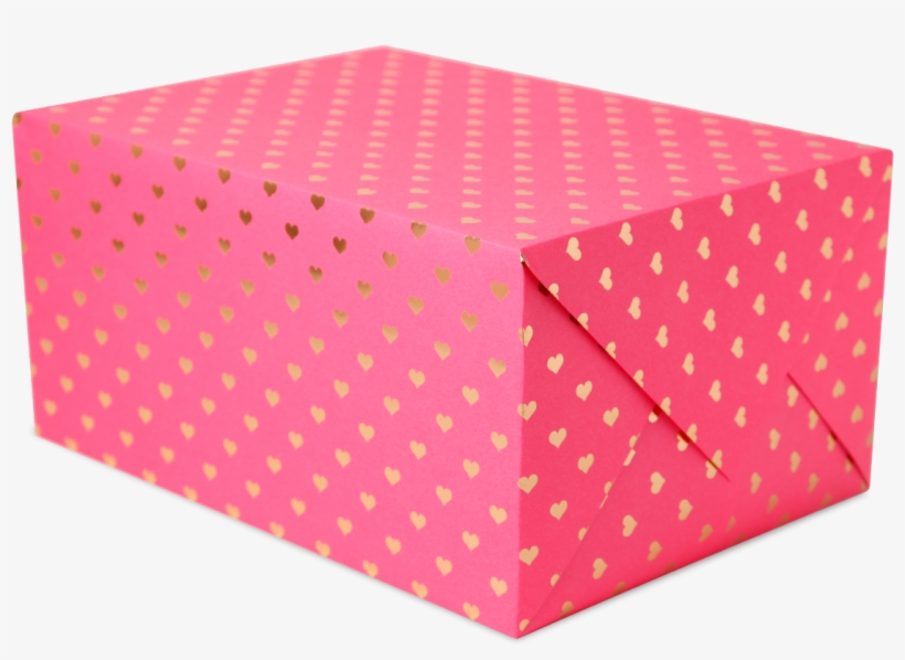 Hearts Foiled Gift Wrap - Gift Wrapping, transparent png download