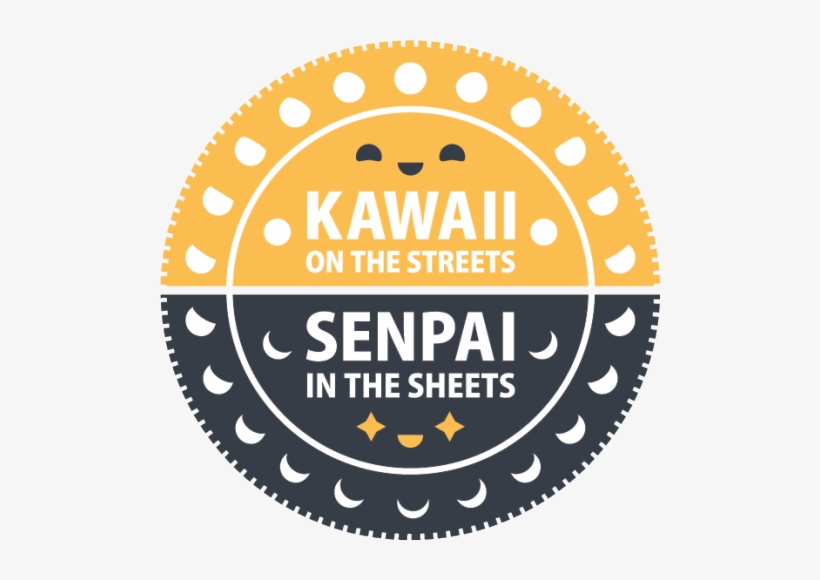 Funny Kawaii Design Humour Senpai - Kawaii On The Street Senpai In The Sheets Meaning, transparent png download