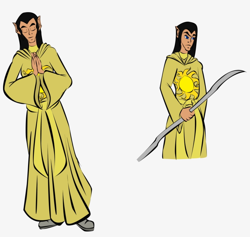 Noble Priest Of Durag Worshiping The Light Of Life - Illustration, transparent png download