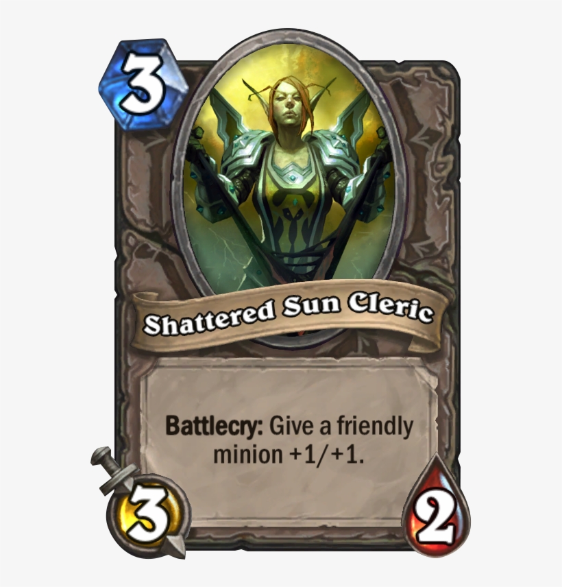 Shattered Sun Cleric - Hearthstone Card, transparent png download