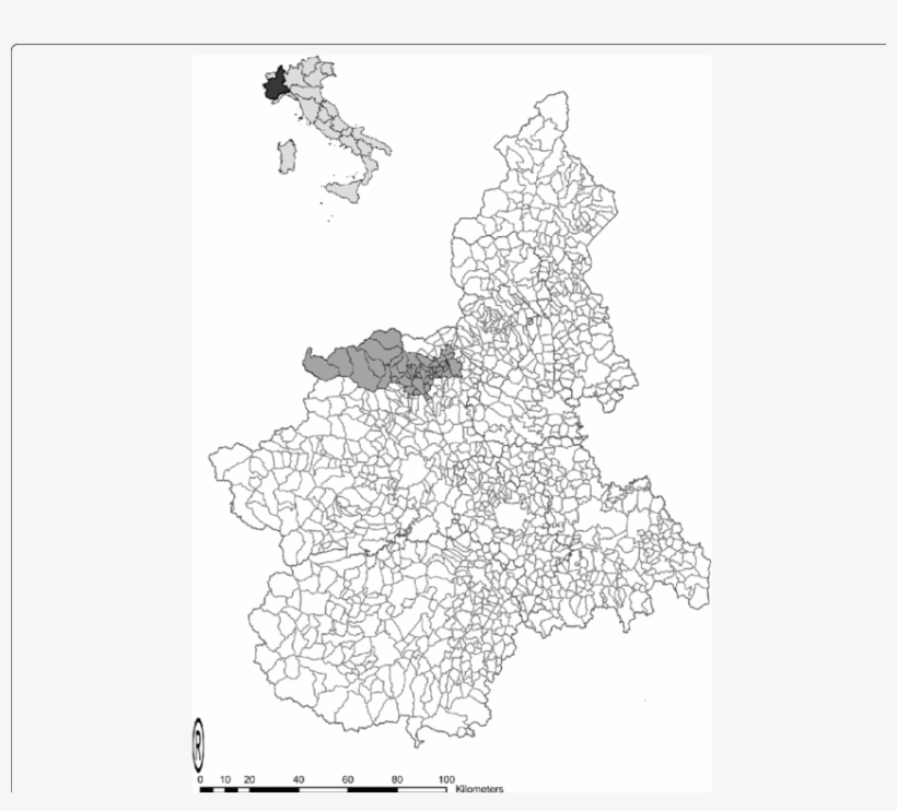 The Catchment Area Of The Canine Tumour Registry - Italy, transparent png download