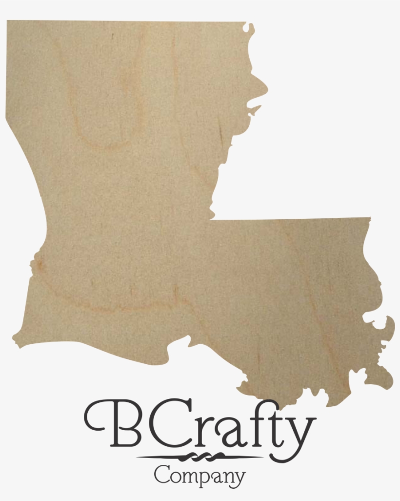 Wooden Louisiana Cutout - Louisiana State Shape, transparent png download
