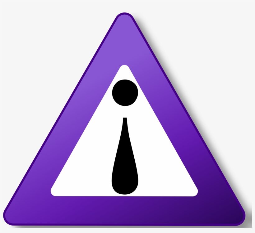 Open - Purple Caution Sign, transparent png download