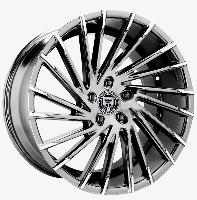 Dark Chrome With Machine Tips - Lexani Wraith Dark Chrome, transparent png download