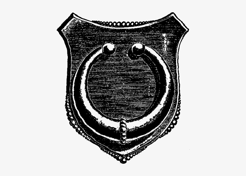 Free Door Knocker Digital Stamp - Emblem, transparent png download