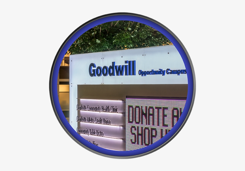Custom Fabricated Light Box Monument Sign With Dimensional - Goodwill Opportunity Campus, transparent png download