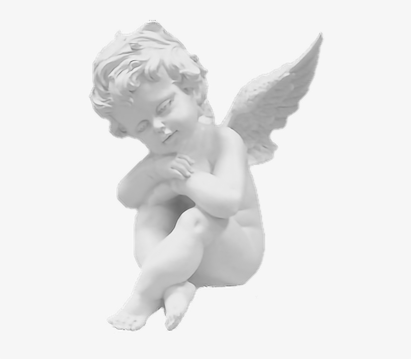 Angel Sticker - Figurka Aniołek Siedzący Na Kuli, transparent png download