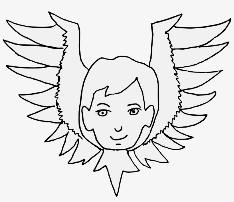 Cherub - Line Art, transparent png download