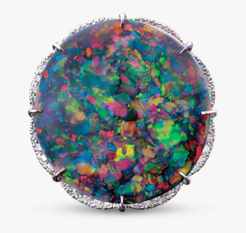 This Lightning Ridge Black Opal Displays An Impressive - Lightning Ridge Black Opal Ring, transparent png download